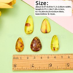 5Pcs Natural Amber Pendants&nbsp;G-SZ0002-38