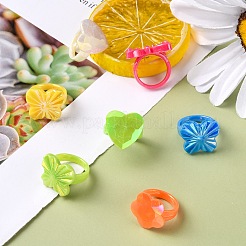 Valentines Day Gifts Kids Acrylic Rings&nbsp;RJEW-S618-M