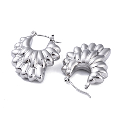 Non-Tarnish 304 Stainless Steel Hoop Earrings&nbsp;EJEW-K272-03P