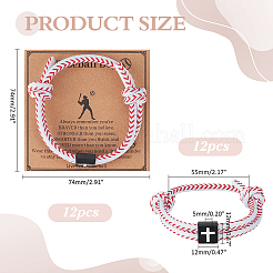 12Pcs Nylon Adjustable Bracelets for Men Women&nbsp;BJEW-ME0001-08