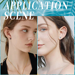 Eco-Friendly Plastic Stud Earring Findings&nbsp;KY-SC0002-23
