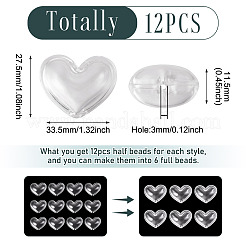 12Pcs Transparent Acrylic Beads&nbsp;TACR-TA0001-77C