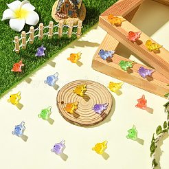 60Pcs 6 Colors Luminous Resin Lizard Figurines&nbsp;DJEW-CJ0001-16