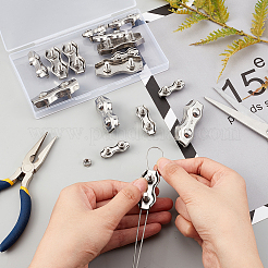 16Pcs 4 Style 304 Stainless Steel Double 2-Post Cable Clamp&nbsp;FIND-GA0002-28