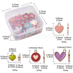 40Pcs 4 Style Alloy Enamel Charms&nbsp;ENAM-YW0003-07