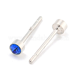 Rack Plating Brass Micro Pave Cubic Zirconia Stud Earring&nbsp;EJEW-C102-37P-03