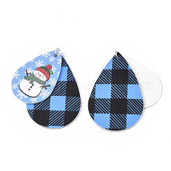 Christmas Theme PU Leather Big Pendants&nbsp;FIND-R080-04