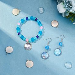 DIY Flat Round Pendant Making Kits&nbsp;DIY-UN0002-92