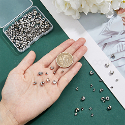 240Pcs 4 Style 304 Stainless Steel Crimp Beads Covers&nbsp;STAS-DC0015-59