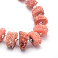 Natural Druzy Quartz Crystal Beads Strands&nbsp;G-F582-B05