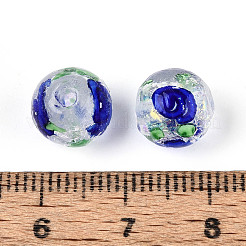 Handmade Foil Lampwork Beads Strands&nbsp;FOIL-T008-05F
