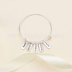 Tibetan Style Alloy Inspirational Message Pendants&nbsp;TIBEP-PH0003-02-RS