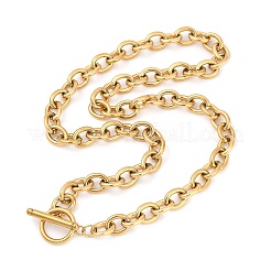 304 Stainless Steel Chunky Cable Chain Necklaces for Women&nbsp;NJEW-Z072-02G
