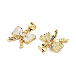 Brass Micro Pave Cubic Zirconia Pendants&nbsp;KK-U070-33G