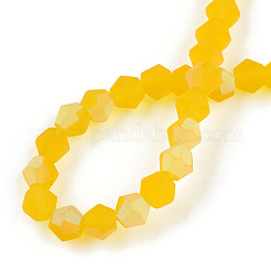 Imitate Austrian Crystal Bicone Frosted Glass Beads Strands&nbsp;EGLA-A039-T6mm-MB22