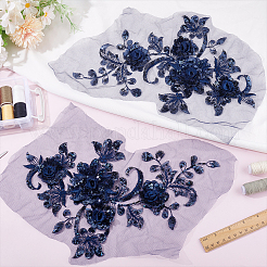 2Pcs Polyester Lace Embroidery Sewing Fiber&nbsp;DIY-HY0001-45C