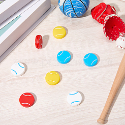 8Pcs 4 Colors Tennis Shape Silicone Tennis Racquet Dampener&nbsp;AJEW-CN0005-03