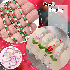 200Pcs 2 Colors Christmas Theme Transparent Acrylic Beads&nbsp;MACR-SP0001-16