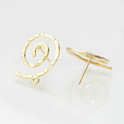 Brass Stud Earring Findings&nbsp;KK-R058-187G