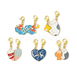 Alloy Enamel Split Pendant Decorations&nbsp;HJEW-JM02818