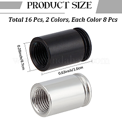16Pcs 2 Colors Aluminum Alloy Tire Valve Caps&nbsp;AJEW-CN0008-01