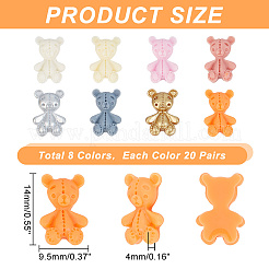 160Pcs 8 Colors Resin Cabochons&nbsp;AJEW-HY0001-40
