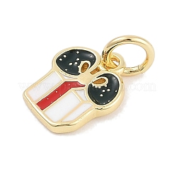 Christmas Brass Enamel Charms&nbsp;KK-Q028-71G-02