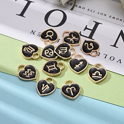Alloy Enamel Charms with 12 Constellations&nbsp;ENAM-CJ0001-63