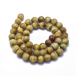 Natural Gold Tiger Eye Beads Strands&nbsp;G-D0013-70B