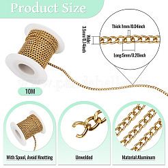 10M Aluminium Curb Chains&nbsp;CHA-TA0001-35G