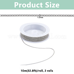20M 304 Stainless Steel Curb Chains&nbsp;CHS-DC0001-07