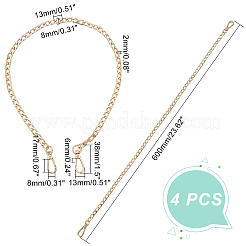 4Pcs Aluminum Curb Chain Bag Handles&nbsp;AJEW-PH0004-06