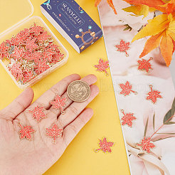 60Pcs Autumn Theme Rack Plating Alloy Enamel Pendants&nbsp;ENAM-SC0003-37