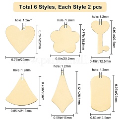 304 Stainless Steel Pendants&nbsp;STAS-SC0001-78G