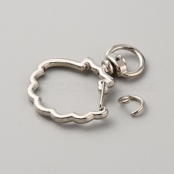 Alloy Swivel Clasps&nbsp;PALLOY-WH0104-16D-P