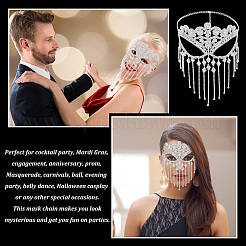 Iron Headwear Masquerade Masks&nbsp;AJEW-WH0312-35S