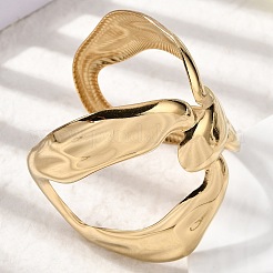 304 Stainless Steel Open Cuff Bangles for Women&nbsp;BJEW-K264-03G