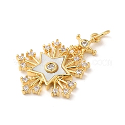 Rack Plating Brass Micro Pave Cubic Zirconia Pendants&nbsp;KK-A190-07G