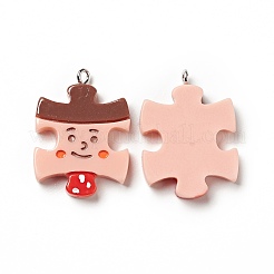 Opaque Resin Pendants&nbsp;LS-RESI-E024-04P-04