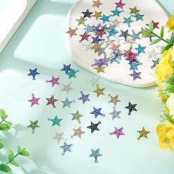 70Pcs 14 Colors 430 Stainless Steel Etched Metal Embellishments Pendants&nbsp;STAS-TA0003-18