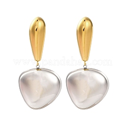 304 Stainless Steel Dangle Stud Earrings&nbsp;EJEW-K296-02GP-01
