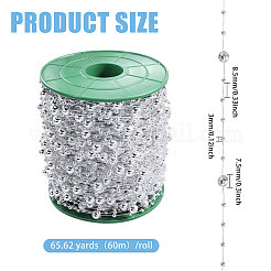 Plastic Imitation Pearl Beaded Chains&nbsp;KY-WH0051-25C
