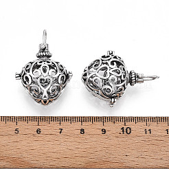 Rack Plating Brass Cage Pendants&nbsp;KK-S751-001AS