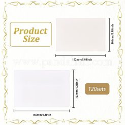 120Pcs Blank Paper Greeting Card with 120Pcs Envelope&nbsp;DIY-CO0001-21A