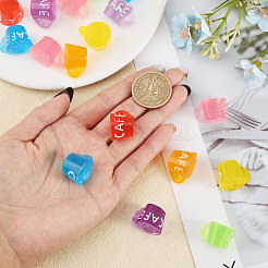 21Pcs 7 Colors Transparent Resin Pendants&nbsp;RESI-GL0001-09