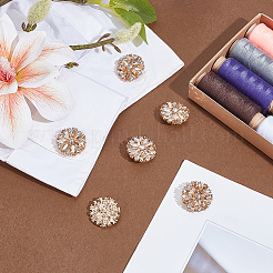 6Pcs 1-Hole Zinc Alloy Shank Buttons&nbsp;BUTT-PH0001-52G-02
