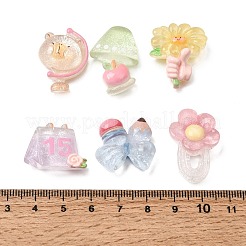 Cute Office Supplies Theme Transparant Resin Cabochons&nbsp;RE-CBA48F6-01