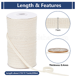 200M Cotton Linen Herringbone Ribbon&nbsp;WH-WG84529-01