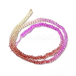 Transparent Gradient Color Glass Beads Strands&nbsp;X1-GLAA-H021-01B-10