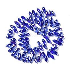 Transparent Electroplate Glass Beads Strands&nbsp;GLAA-D022-06